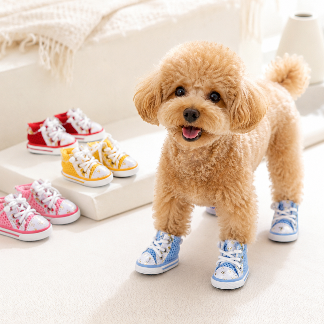犬用スニーカー風 メッシュシューズ