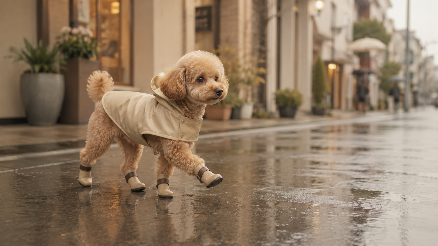 雨の日のお散歩も、足元まで心地よく。